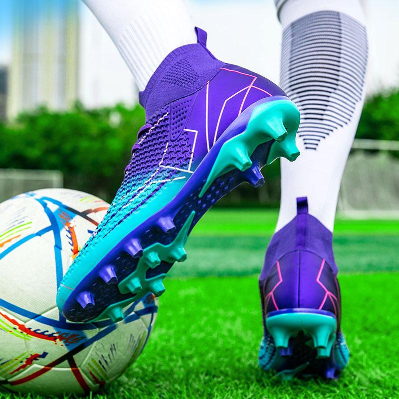 35-47 Men's Large-scale Football Shoes Long Nail Anti-slip and Wear-resistant TPR Artificial Corthiro Outdoor Youth Football Shoes