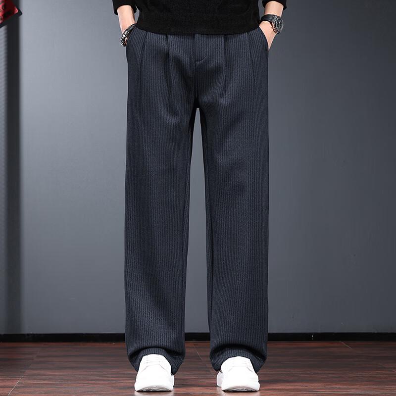 Jielayno Men's Relaxed Straight Leg Casual Dress Pants