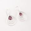 Natural Rhodolite Gemstone 925 Sterling Silver Handmade Earrings1.80" For Mother EE-31-39