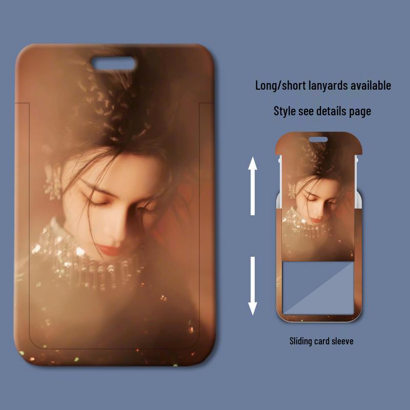 Chen Yao Plastic Sliding Cover Card Holder for Student or Work ID, Meal, Bus, or Access Cards