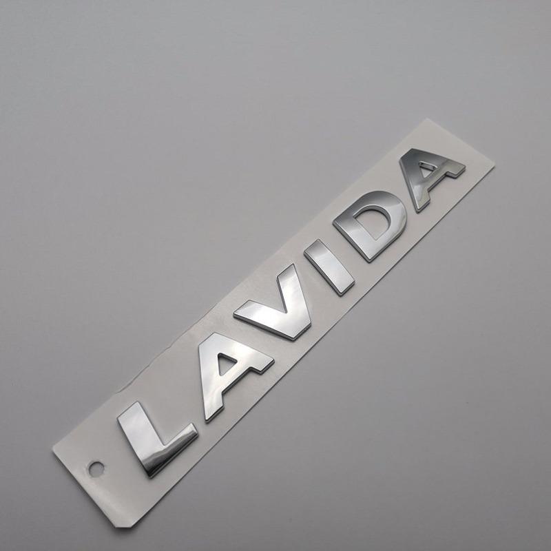 1Pc Rear Trunk Emblem Badge Sticker ABS Plastic Silver and Black for CADDY LAVIDA TIGUAN TIGUANL Logo Decorative