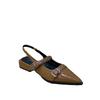 Internet-Berühmtheit Feenwind niedriger Absatz Einzelne Schuhe Damen 2025 Sommer neu spitz flach vielseitig sanfte Tasche Kopf Sandalen