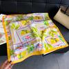 Design Fashion Square Silk Scarf Women Hairband Printed Small Satin Shawls Foulard Neckerchief Female Headbands Bandana