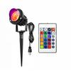 LED COB Spike Lawn Lamp Waterproof RGB 7Colors Change Remote Control Light Garden Path Spotlights