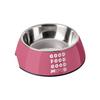 Gamelle en mélamine pour chien - HUNTER - 350 ml - Rose bonbon - Acier inoxydable amovible - Antidérapant