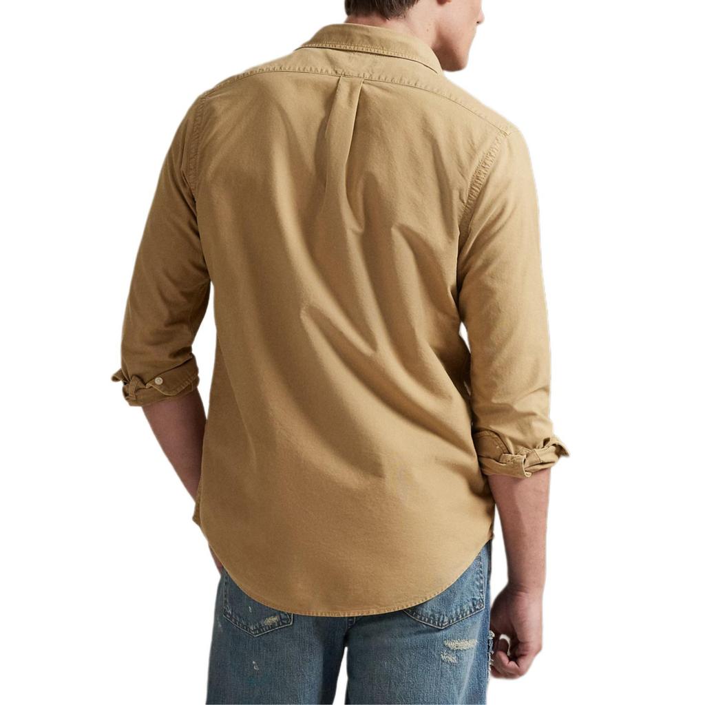 Polo Ralph Lauren Solid Cotton Slim Fit Button Down Collar Shirt Men shirts 710805564-505