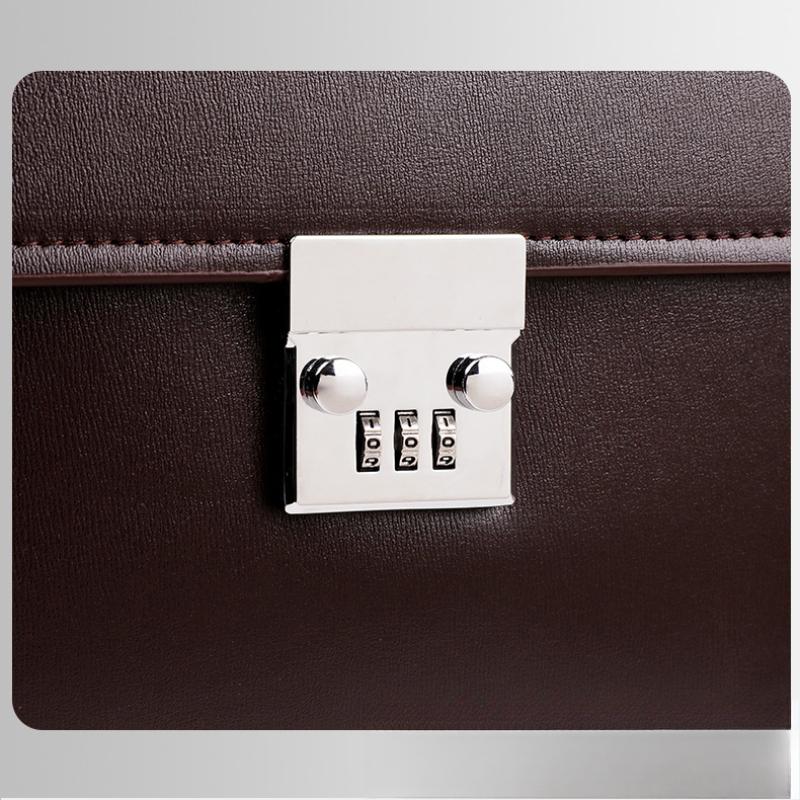 Heren Computer Draagbare Wachtwoordvergrendeling Tas met Meerdere Vakken Waterdicht Grote Capaciteit Geavanceerde Slijtvaste Crossbody Aktetas