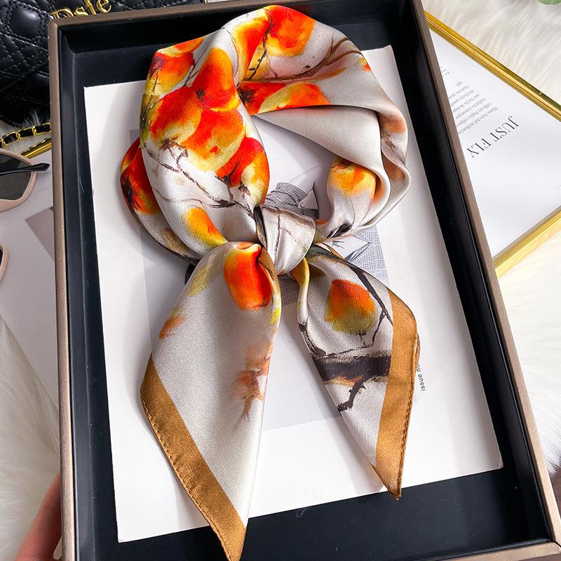 

100% Шарф из натурального шелка Женские квадратные шали Накидки Фуляр Шарфы Пашмина Женский Хиджаб Бандана буфанда Пончо Квадратный платок 68см Real Silk 68x68cm