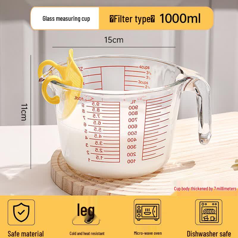 ZISIZ Heat-Resistant Glass Measuring Cup