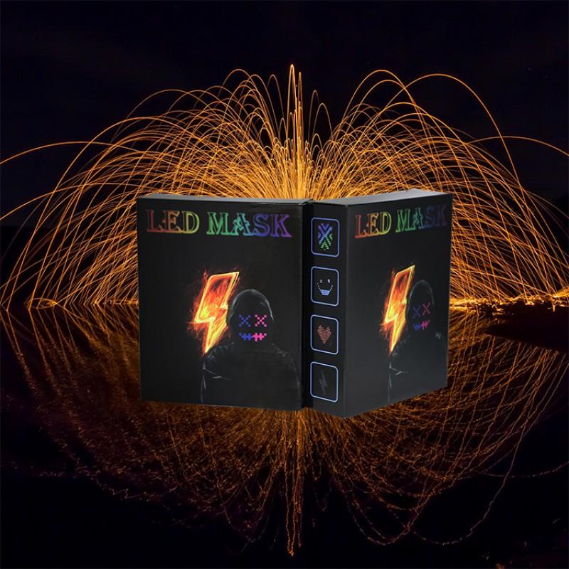 Halloween LED Mask Gesture Sensing Light Up Party Performance Prop