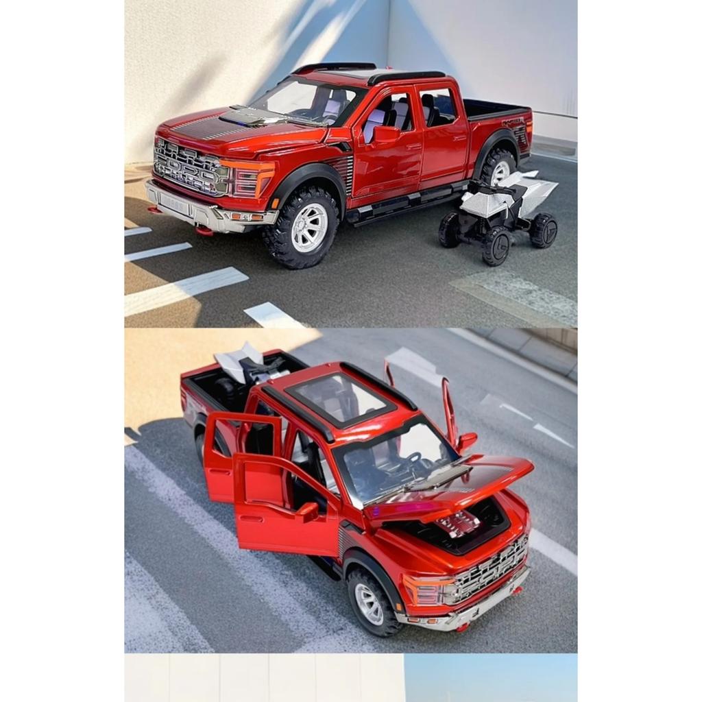 1/24 Ford F150 SVT RAPTOR Modified Version Alloy Model Car Toy Diecasts Metal Casting Sound and Light Car Toys For Children Vehicle