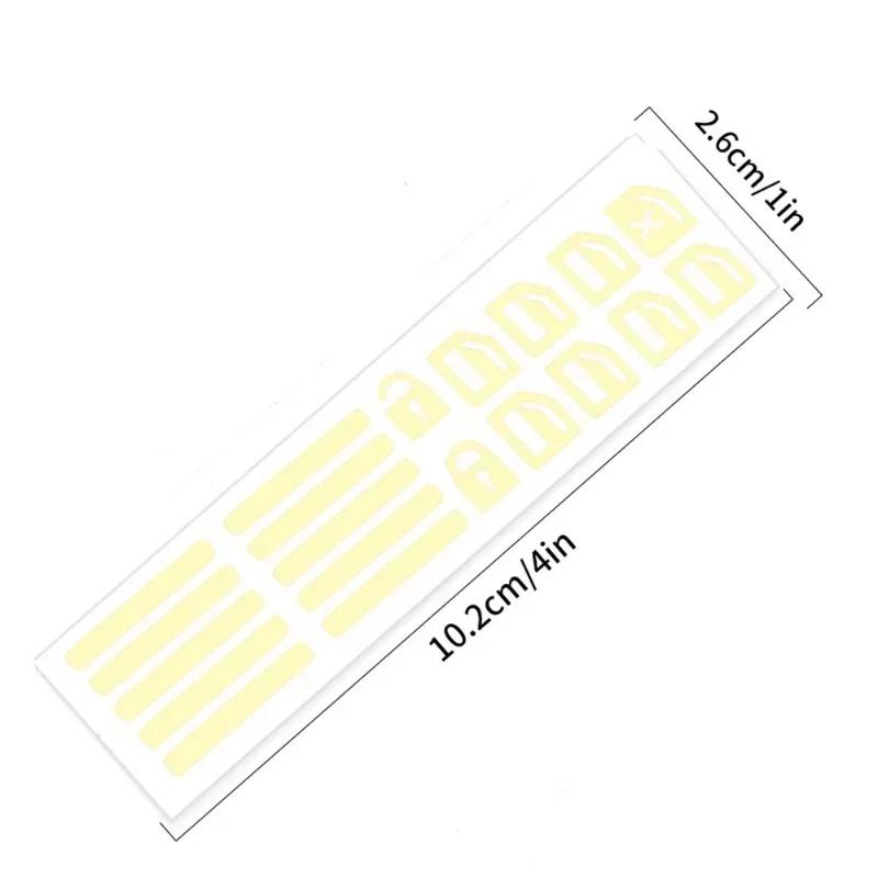 Auto Fensterknopf Leuchtender Aufkleber Autostil Leuchtender Aufkleber Fensterheber Schalter Nacht Fluoreszierende Aufkleber Auto Innenraumaufkleber