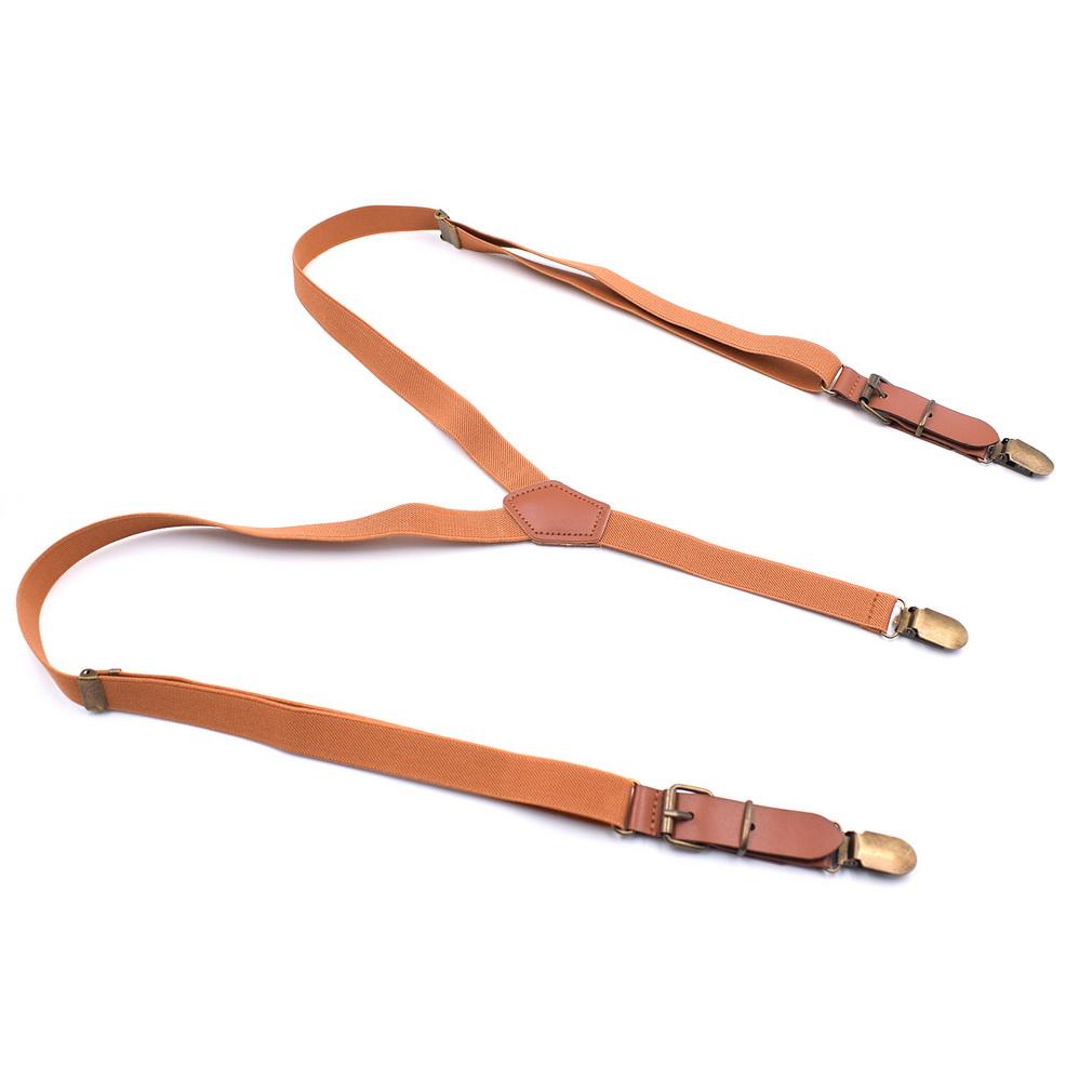 Unisex Y Back Suspenders 3 Clips Adjustable Elastic Braces for Adult Kids
