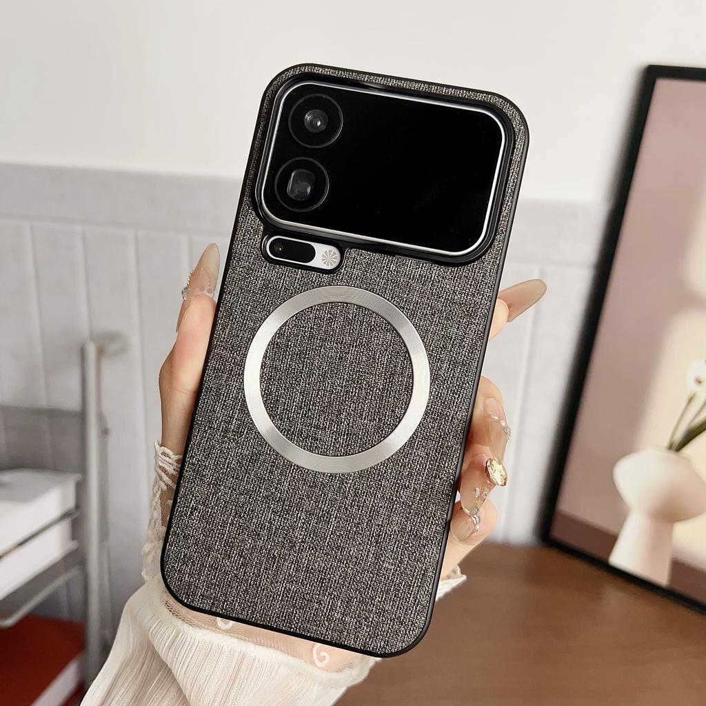 For Xiaomi 17 Pro Max Magnetic Case Drop-Proof TPU + Cloth Back Phone Cover