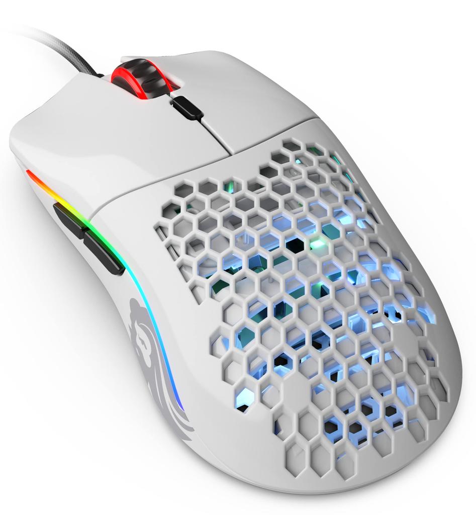 Glorious Model O Wired Gaming Mouse, Lightweight RGB with 6 Programmable Buttons, USB Mouse, White, Official Japanese Product (58g)