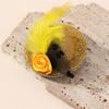 Mini Hat Clip Small Tea Party Top Hat Fascinator Hair Pin with Flower Feather for Girls Birthday Costume Hair Accesories