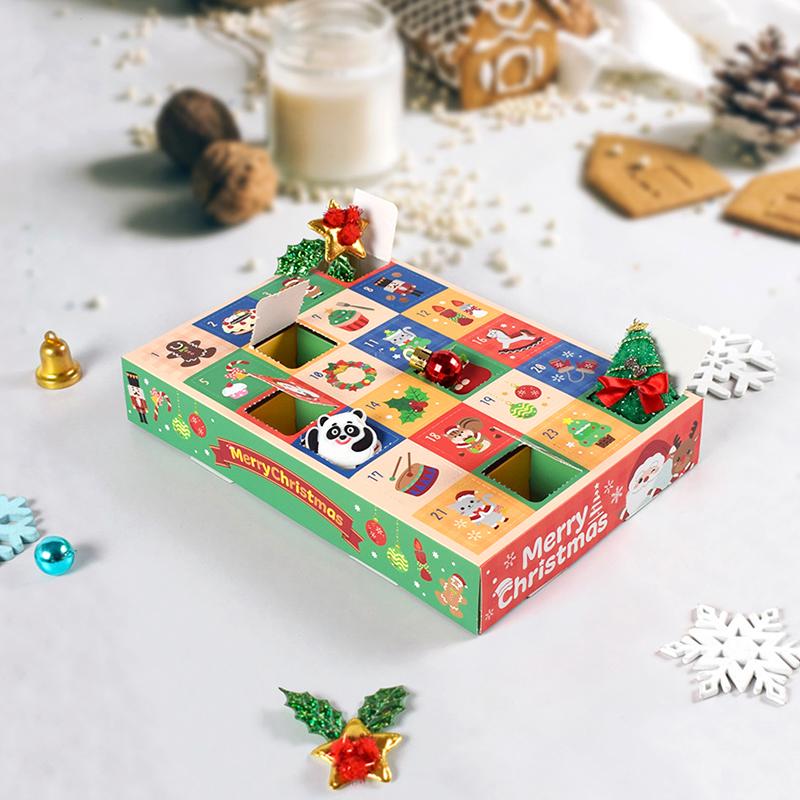 5PCS Candy Bag Cute Packing Box Surprise Christmas Countdown Packaging Boxes DIY Blind Box Packaging Advent Calendar Christmas