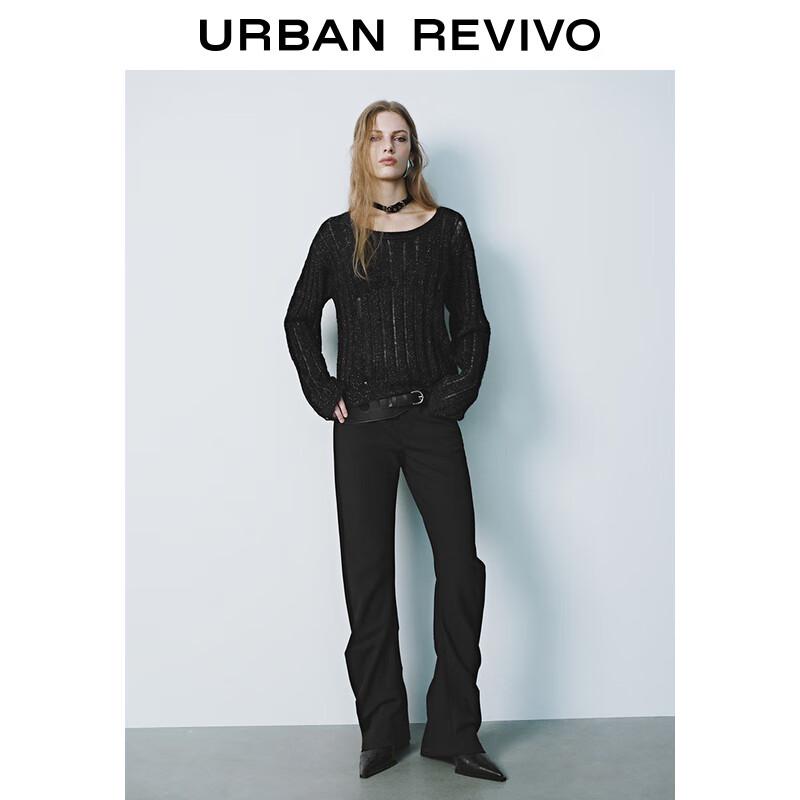 

UR Women s Stylish Cropped Hollow-Out Knit Top XS