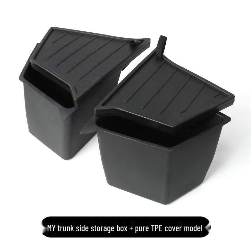 Tesla Model Y 3 TPE Trunk Storage Box & Side Pocket Accessories