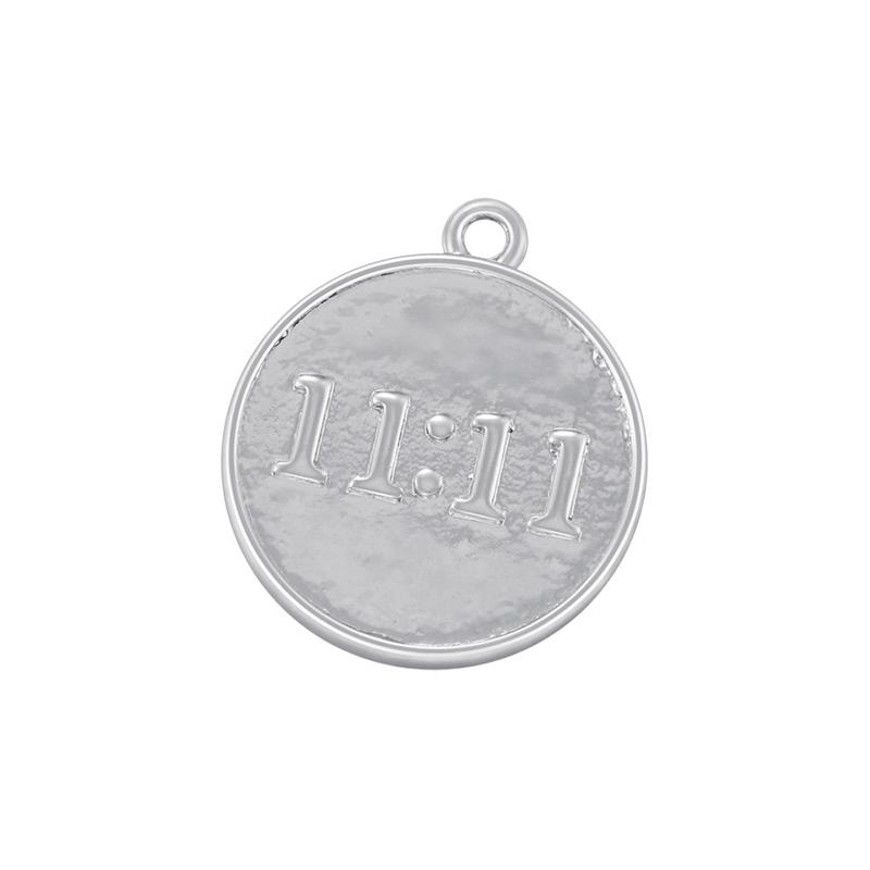 Angel Number Amulet 11:11 Number Charms Pendant for Men and Women Lucky Jewellery Handmade Copper Metal Accessories:VD1879VD1880
