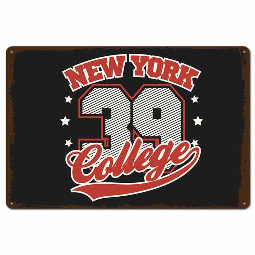 Football Retro Metal Tin Signs Plate Champion New York Shabby Chic Plaque Pub Bar Club Vintage Wall Decor Metal Poster