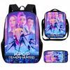 K-Pop Hunter Magic Girls New Children's Backpack DIY Customizable Unisex Student Bag Kindergarten Double Shoulder Cute Cartoon
