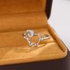 Exquisite Popular New Personality Animal 925 Sterling Silver Jewelry Cute Lambs Sheep Crystal Anti-allergy Opening Rings R105