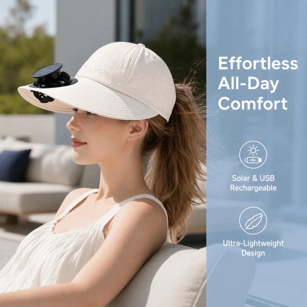 UV Resistant Solar Fan Hat USB Charging Sun Hat High Quality Rechargeable Sun Hat  Outdoor
