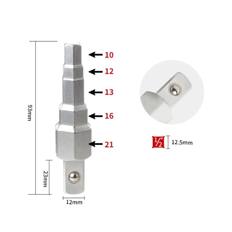 Square Radiators Step Wrench, 1/2 3/8 Drive Universal Step Wrench, Used For Pipe And Radiators Shaped Key