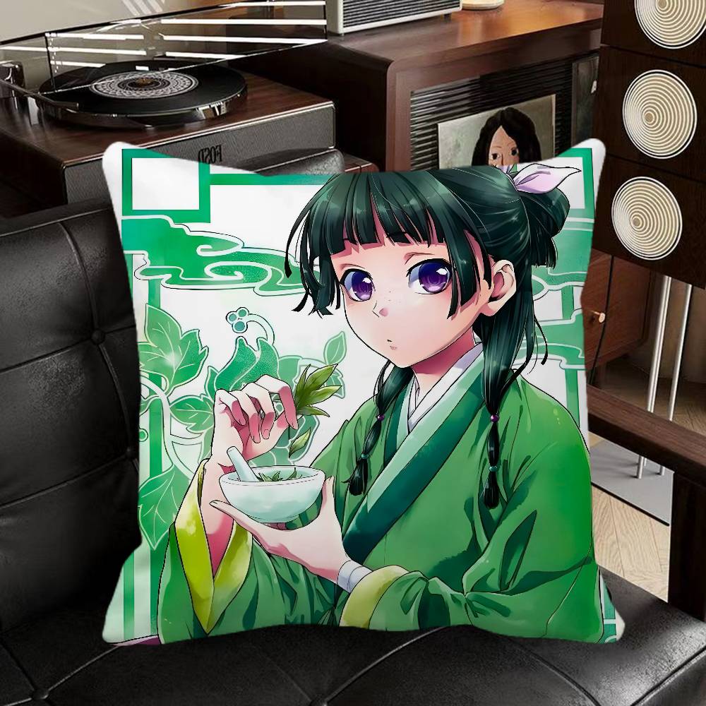 Maomao Anime The Apothecary Diaries  Pillow Case Square Pillow Bedroom Sofa Leisure Comfort Cushion Car Home Decoration
