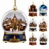 Christmas Acrylic Snow Hanging Ornament - Pendant for Christmas Tree and Holiday Home Decor