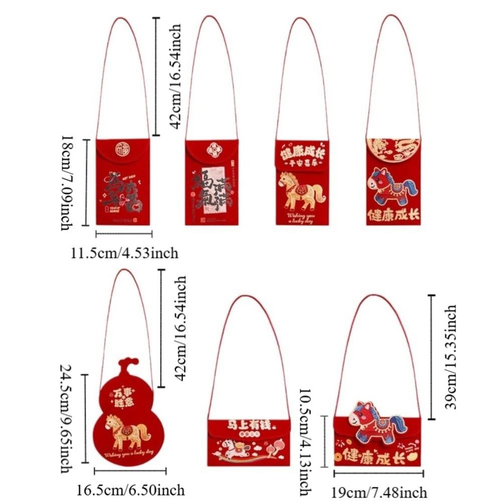Traditional Good Lucky Money Bag Chinese Style Red Pocket Cloth Red Envelope Wedding Gifts