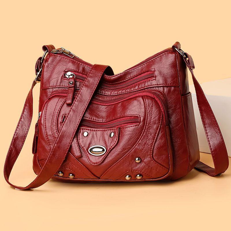 Mehrschichtige Damen Vielseitige Modische Große Kapazität Mittelalterliche Ein-Schulter Crossbody-Tasche