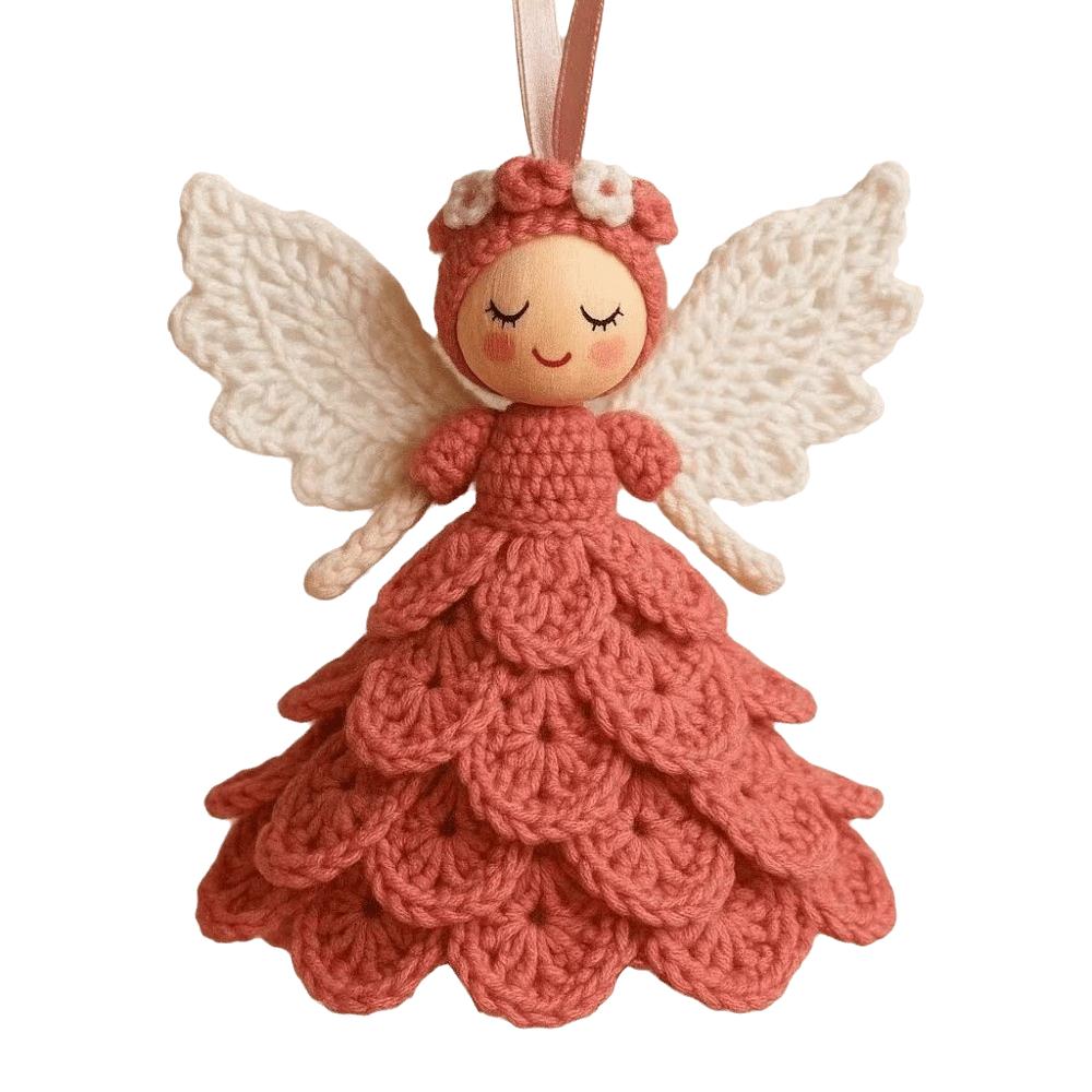 Cute Crochet Angel Ornament Kit Handmade Knitted Angel Pendant DIY Crochet Kit  Holiday Decor