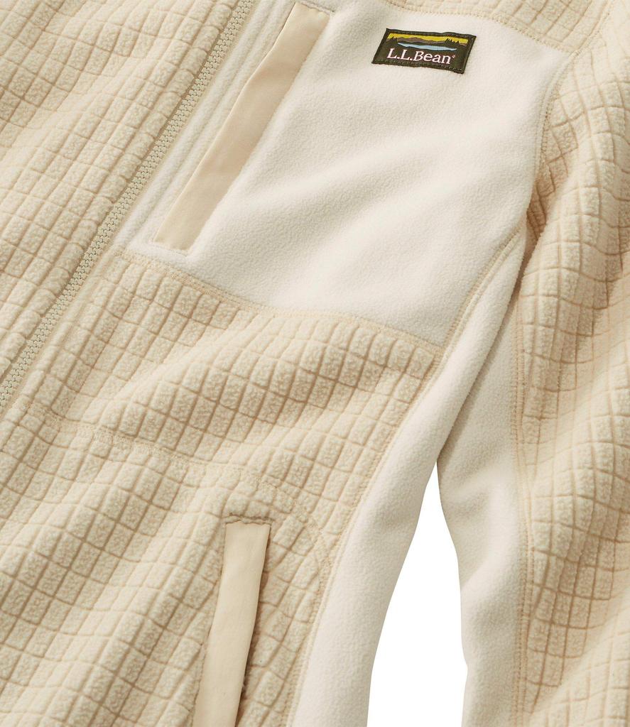 LL Bean Mountain Classic Windproof Fleece US Size 1000024265 Women's Jacket, Fit, Petite, S, Natural/Bone, Multicolor,