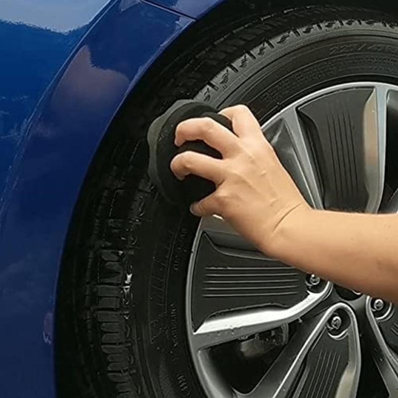 2pcs/pack Large Hex-Grip Tire Shine Applicator Pads Durable Reusable Car Care Products for Tire Dressing And Shine Application