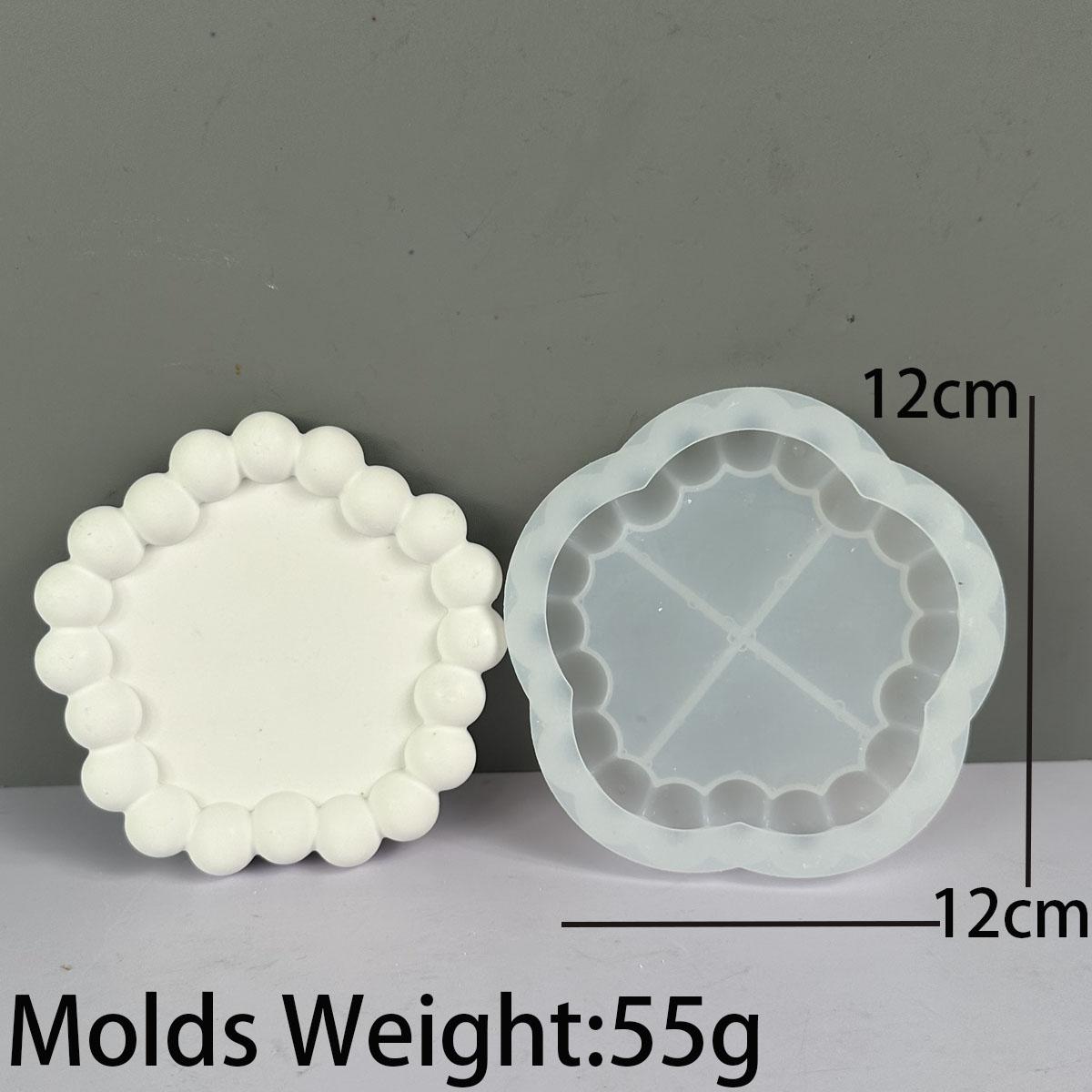 

DIY Round Bubble Coaster Silicone Mold Handmade Plaster Concrete Resin Jerelry Storage Tray Casting Molds Home Decor Supplies
