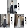 Summer Thin Polyester Wide Leg Pants For Women With Pockets For Casual Wear
