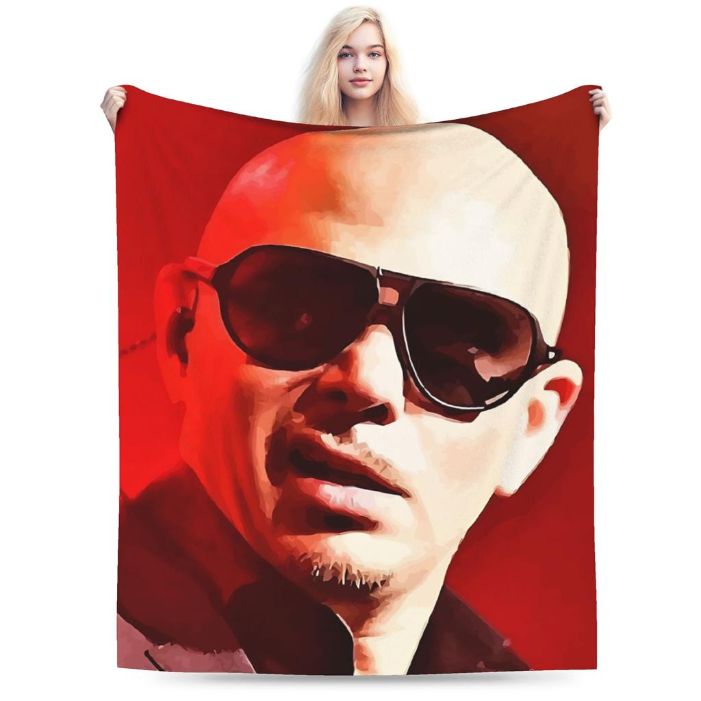 Mr Worldwide Pitbull Sänger Decke Samt Dekoration Dollar Live Lache Liebe Dünne Überwurfdecke für Bettwäsche Schlafzimmer Tagesdecke