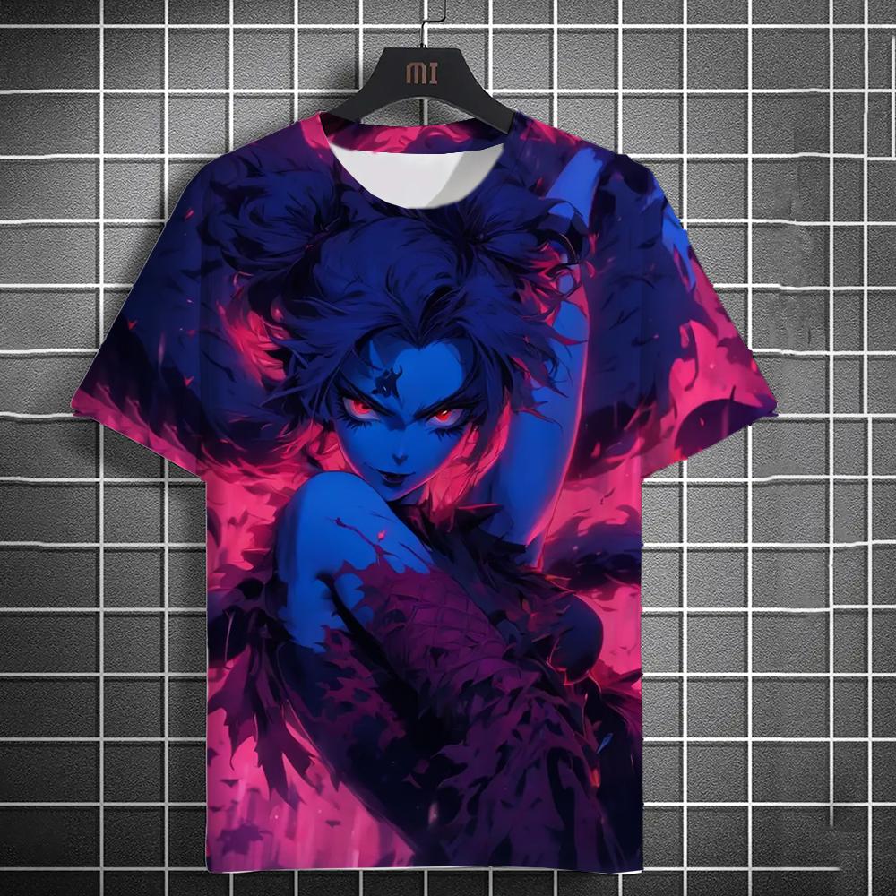 Summer Fashion Anime Girl 3D Print T-Shirts Streetwear Men Casual Oversized O-Neck Short Sleeved Tees Tops Clothing