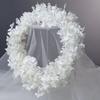 Flower Crowns for Women Floral Crown with Wedding Veil Headpiece for Wedding Bridal Festival Photography Hair Wreath Accessory