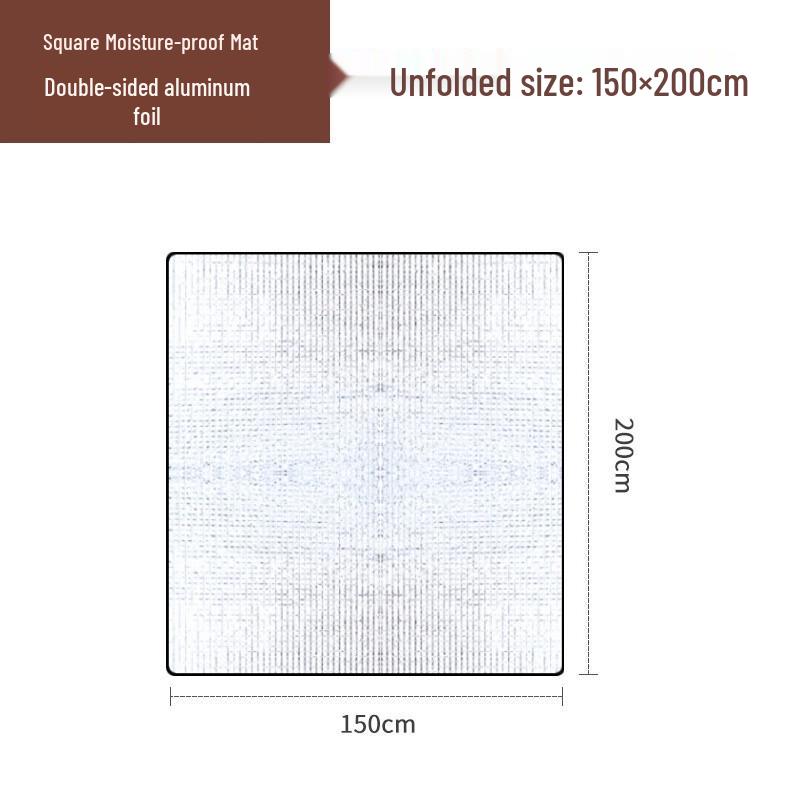 Outdoor Double-Sided Aluminum Film Camping Mat 200x150 cm