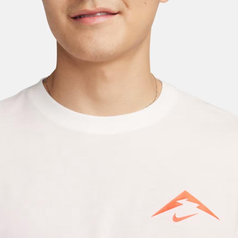 Nike Trail Solid Color Crew Neck Casual Pullover Short Sleeve T-Shirt Men Tops White FQ3911-133