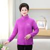 Mid-Aged & Elderly Fleece Sherpa Sweatshirt: Warm Stand Collar Jacket for Fall & Winter.