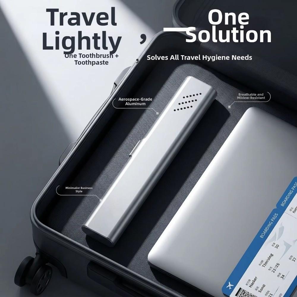 Durable Construction Aluminum Toothbrush Case Portable Toothbrush Case  Personal Hygiene
