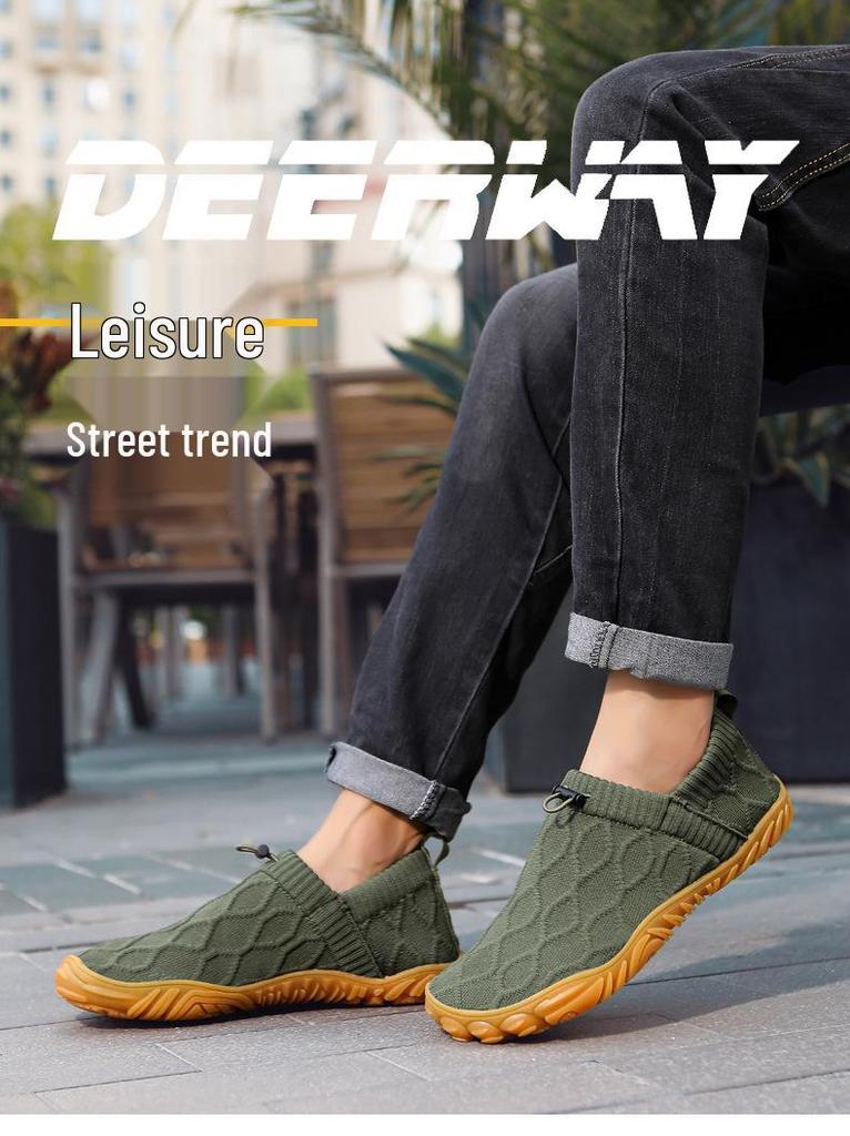 Men's Non-slip Barefoot Fly-knit Multi-use Shoes: Breathable, Comfortable for Dance, Yoga, and Fitness