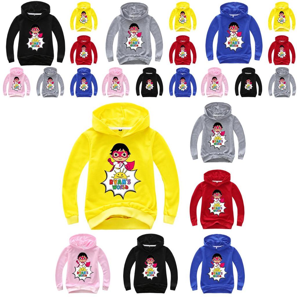 Felpa Cartone Animato per Bambini Ryan's World Morbida Comoda Maglione a Manica Lunga Pullover