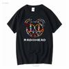 Radiohead English Rock Band T Shirt Black Vintage Washed Breathable Stylish Homme Top For Everyday Wear Unisex Versatile