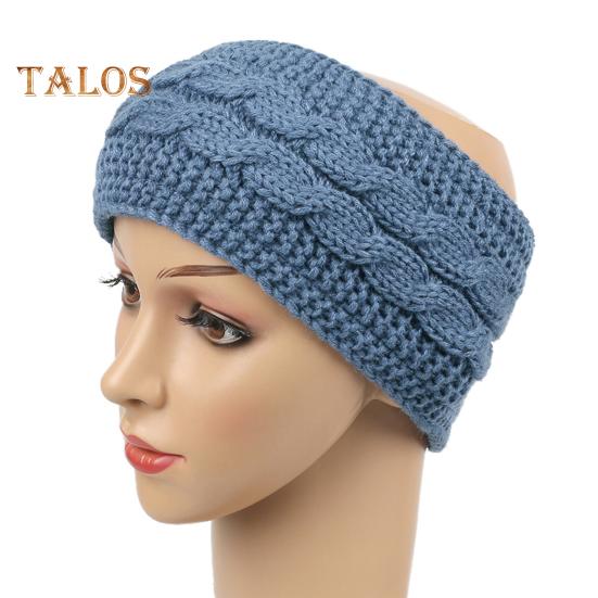 Bandeau d'hiver pour femme, doublé polaire, cache-oreilles, tricot torsadé, épais et chaud, bandeau au crochet, couleur unie