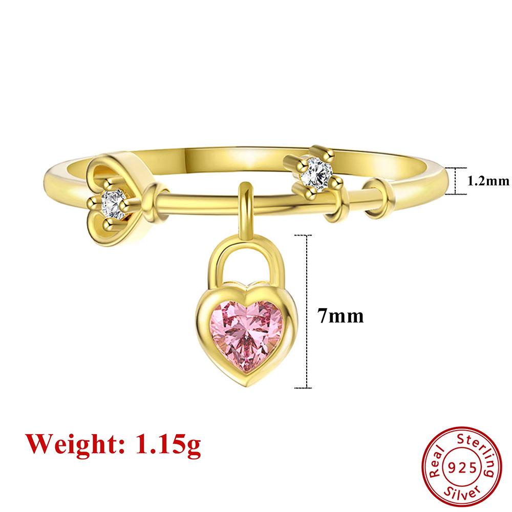 

Effie Queen Fine Jewelry 925 Sterling Silver Zircon Heart Ring Women Dainty Fashion Fainger Ring Exquisite Wedding Party SR311 6